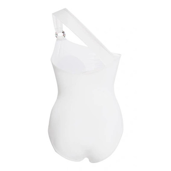 NWT Onia Jenna One-Shoulder One Piece Swimsuit in White Size Small - Picture 3 of 10